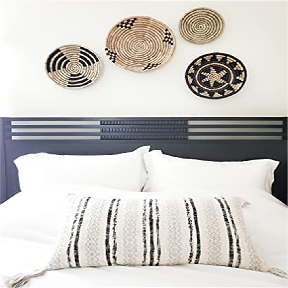 EFLALYHG Azul Decorativo,Cestas de Pared Tejidas a Mano Multiusos de Hierba Marina,Decoración de Pared Boho de Hierba Marina,Cestas Decorativas de decoración de hogar para salón,Cestas africanas