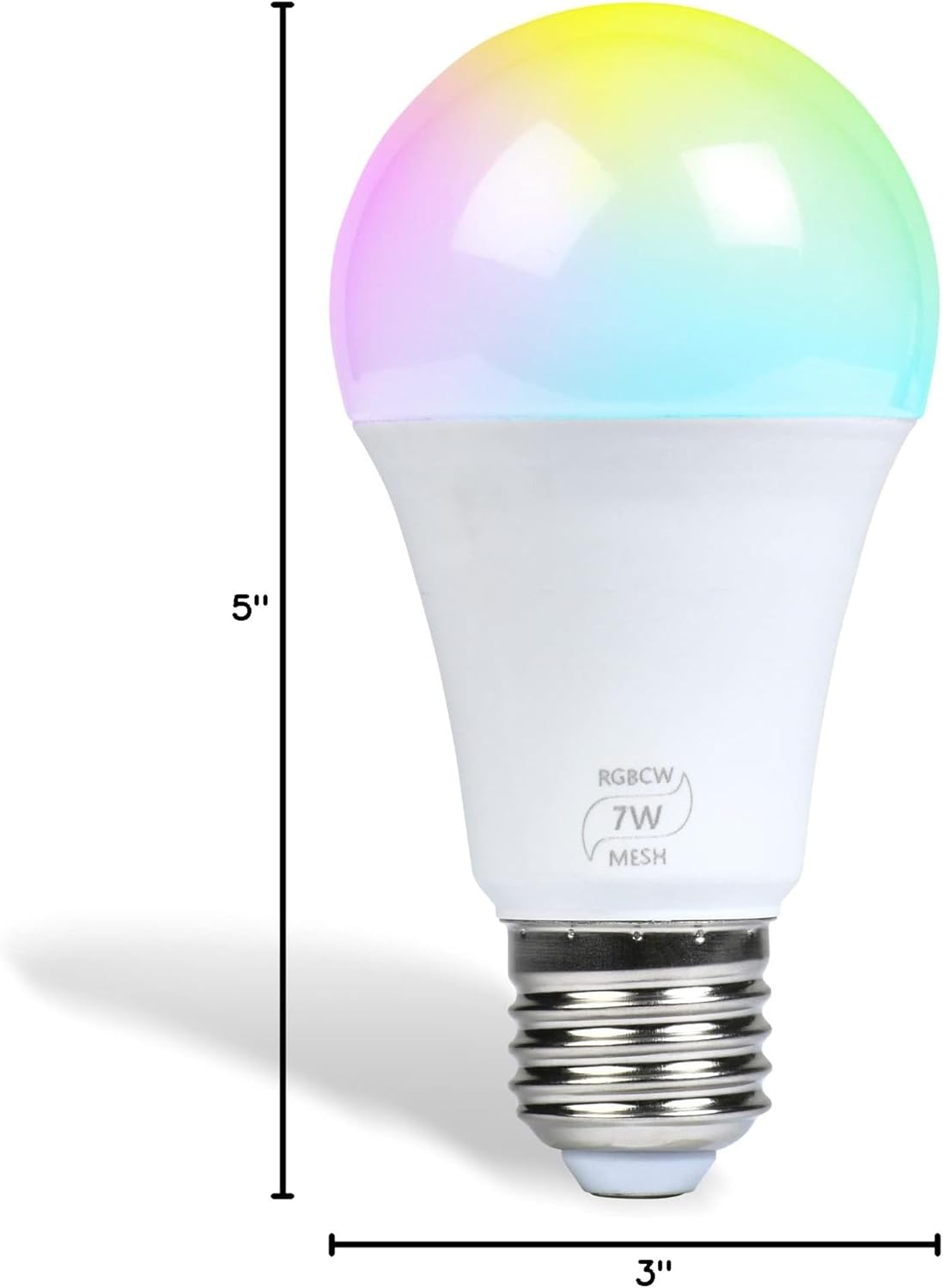 Flux Bluetooth LED Light Bulb - Dimmable Multicolored Color Changing LED Lights - Smart LED Light Bulbs for Home, Office, Parties, Dinners - 110 Volts, 7 Watt (40 Watt Replacement) - E26 Medium Base - Energy Efficient Personal Wireless Lighting - Smartphone Controlled - Works with Apple iPhone, iPad and Android Phone - 100% Money Back Guarantee (TRY RISK FREE!!)