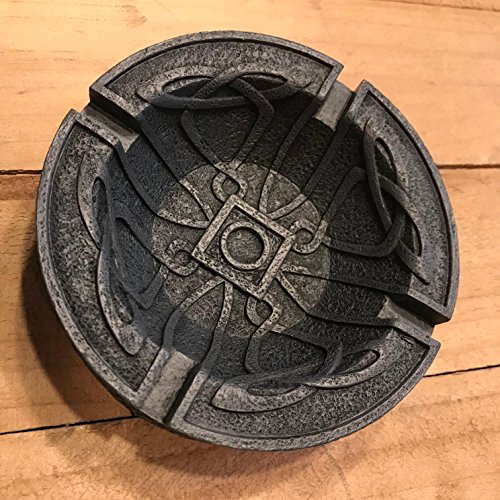 Ytc 5.25 Inch Cigar Ashtray With Celtic Engravings, Grey Colored #TOP3
