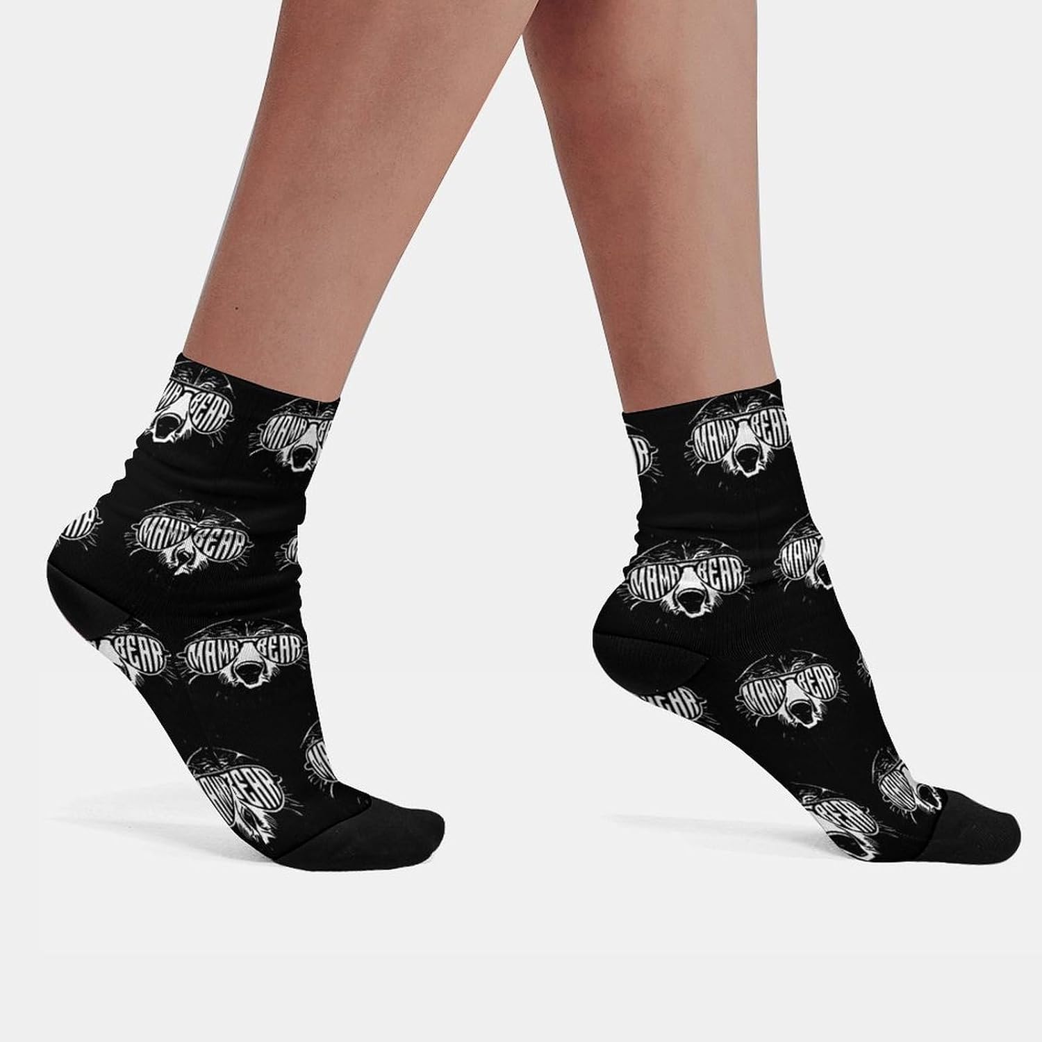 Mama-Bears with Eyesglasses Knee High Socks Athletic Long Stockings Sport Casual Crew Tube Sock Boot 30cm