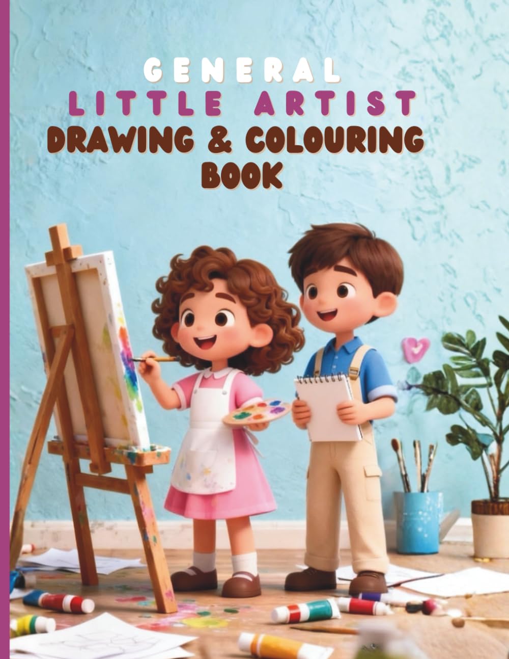 General Little Artist Fun Drawing & Colouring Book for children: Easy to colour: Easy to draw 3+: Fun Drawing and Fun Colouring Activities for kids ... Activity Together: Three years old and above