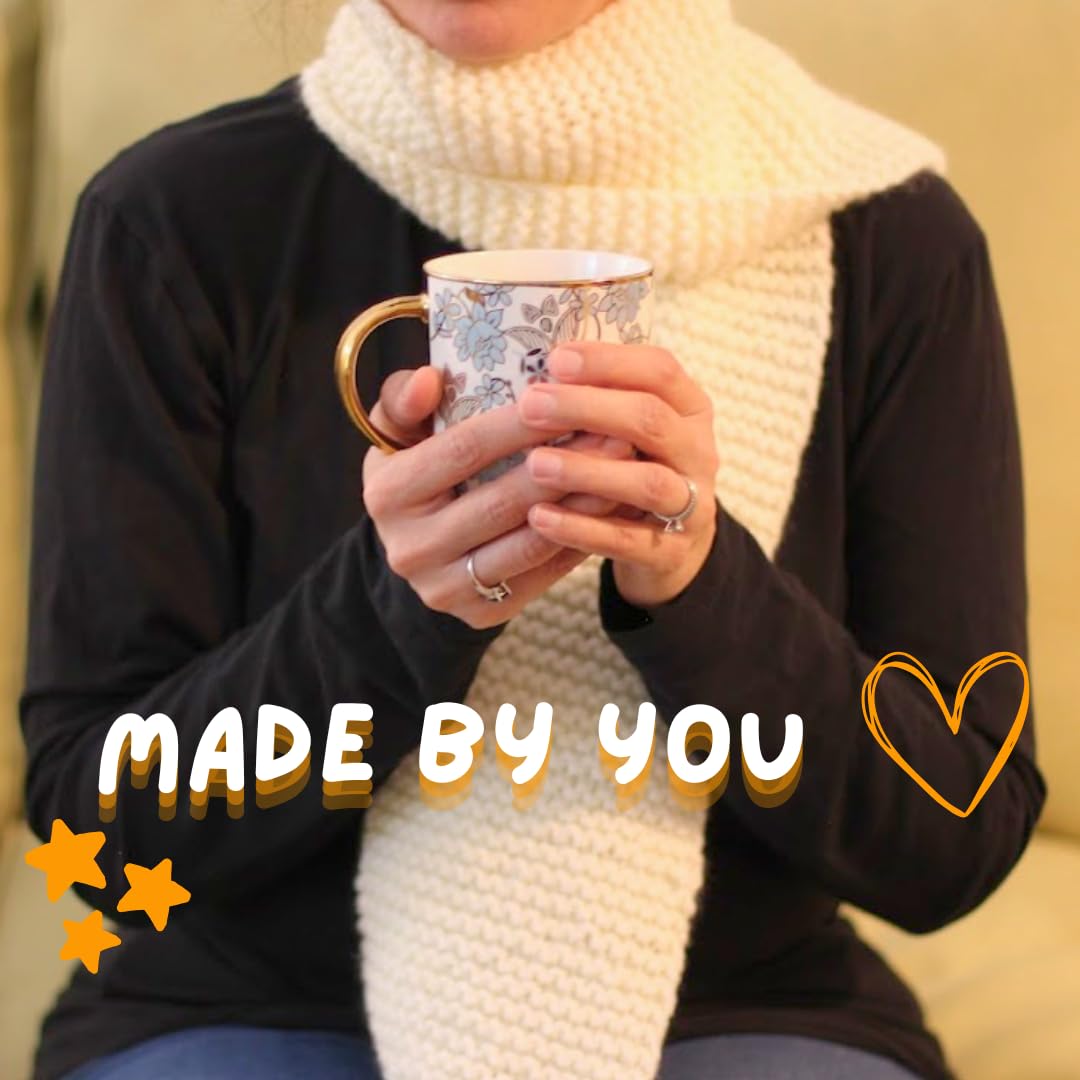 MaconGoods Grandma's Strickset, komplettes Strickset für Anfänger, enthält Anfängergarn, Bambusnadeln, Video-Tutorial und schriftliche Anleitung und mehr, einfaches Stricken lernen
