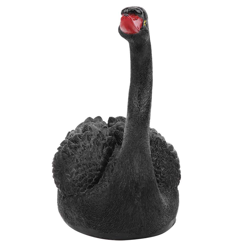 Gind Black Floating Fake Swans, Float Freely Floating Swan Ornaments Simulation Swan Lifelike With Synthetic Resin Materials For Decoration