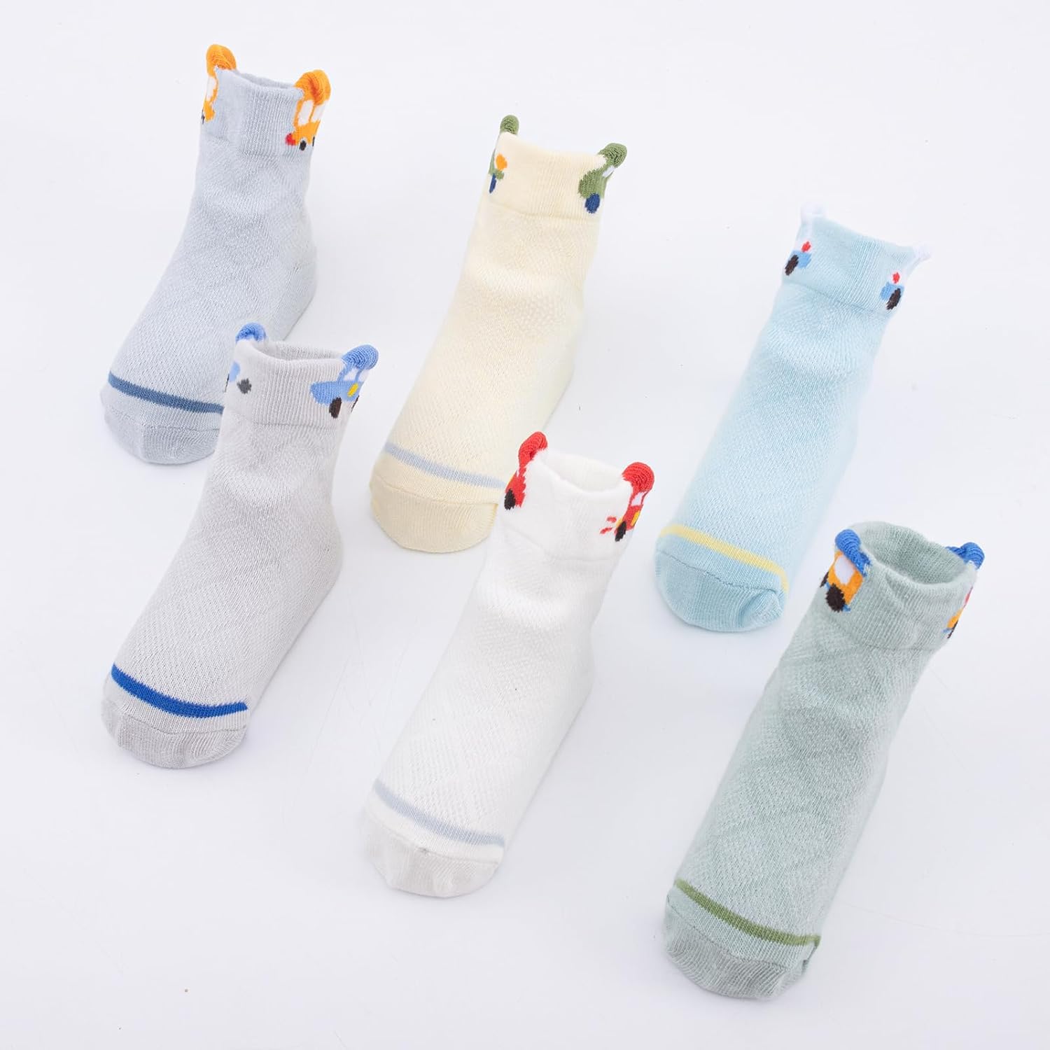 Baby Toddle Socks Grip Non Slip Kids Boys Girls Cotton 12 Pack Ankle Cute Newborn Socks - Image 6
