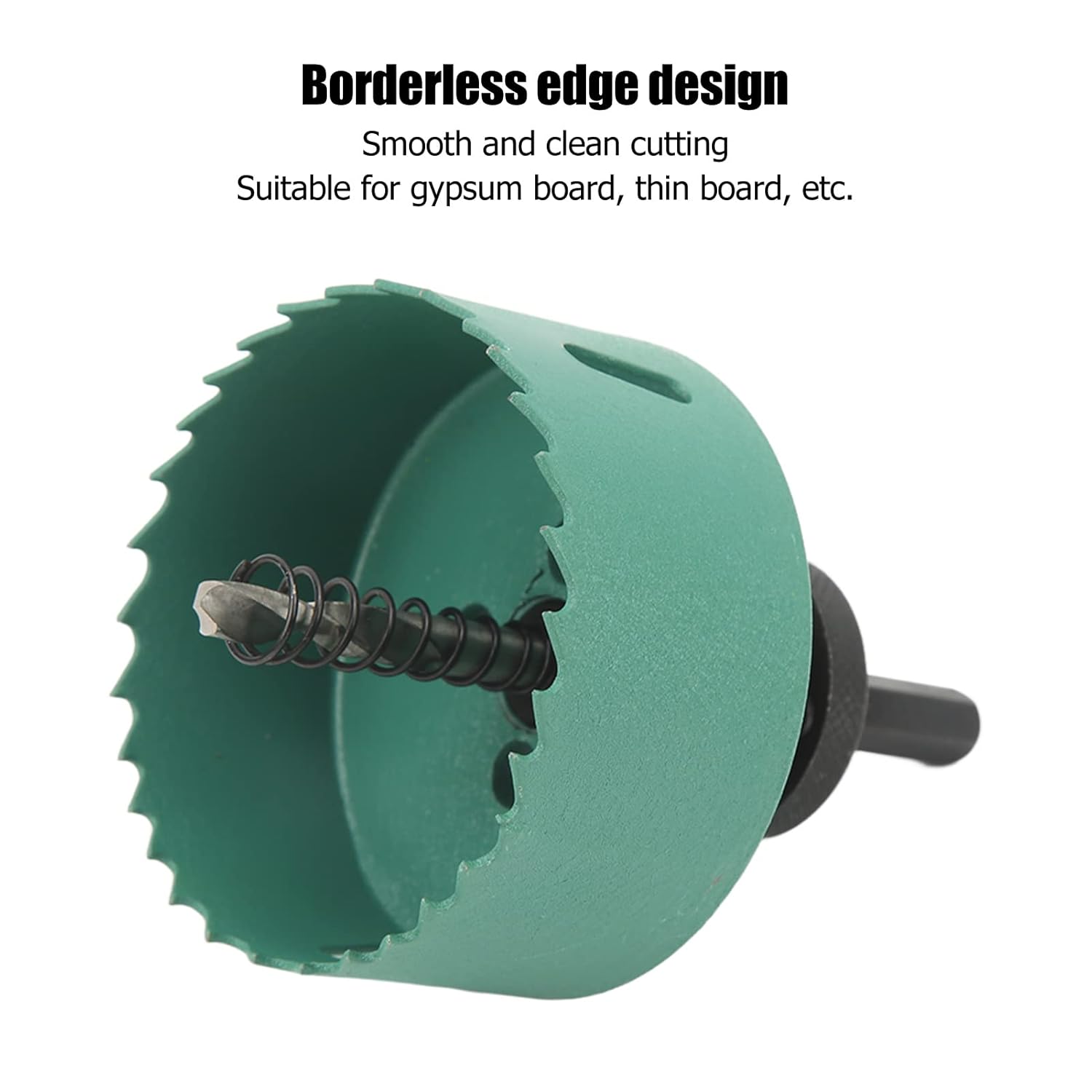 Borderless Hole Opener Hex Shank Center Drilling Tool Set Green Black (75mm)
