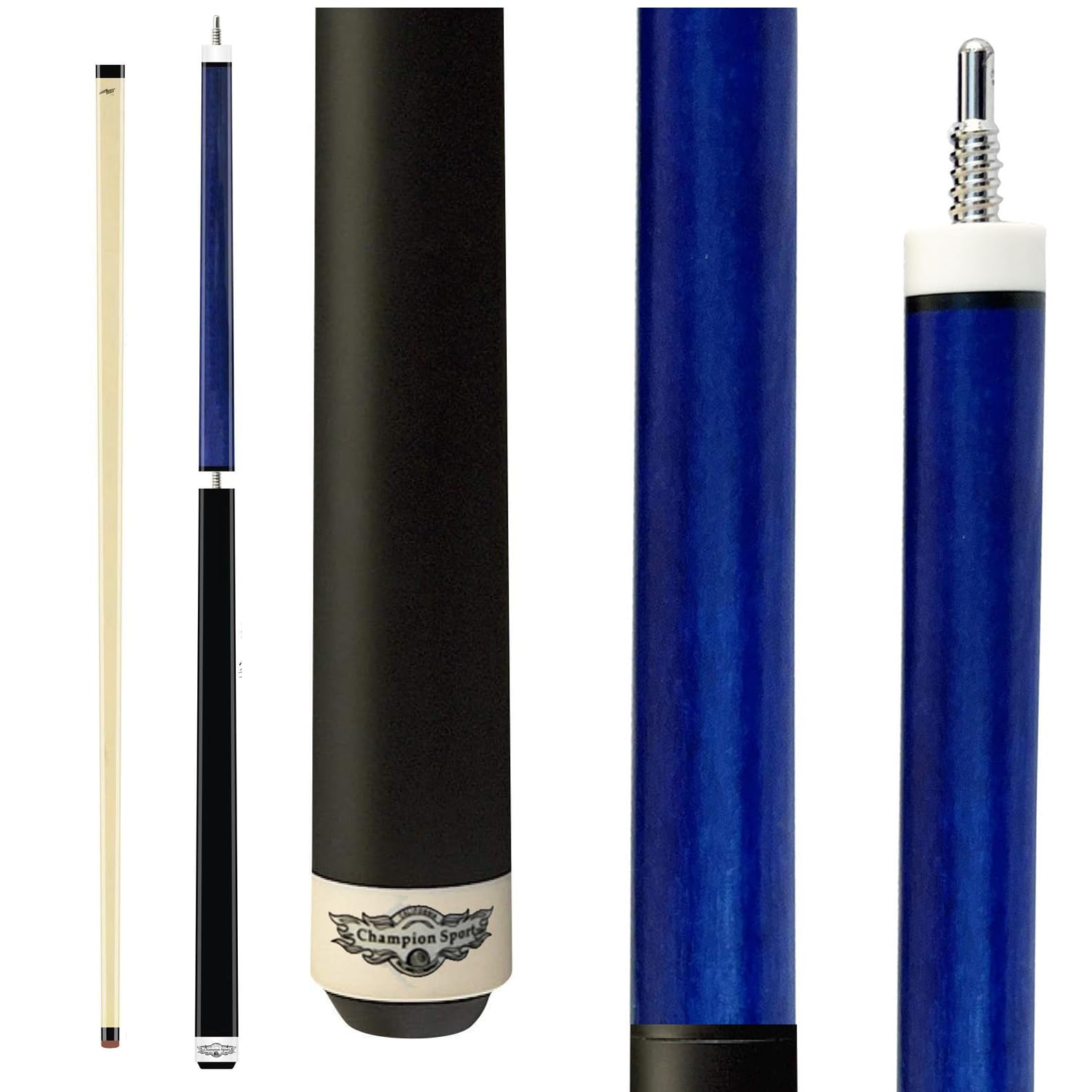 Champion Cerberus and Eros Series Heavy Hitter Jump Break Cue - 19-26 oz 3 Piece Pool Stick for Explosive Breaks and Effortless Jumps
