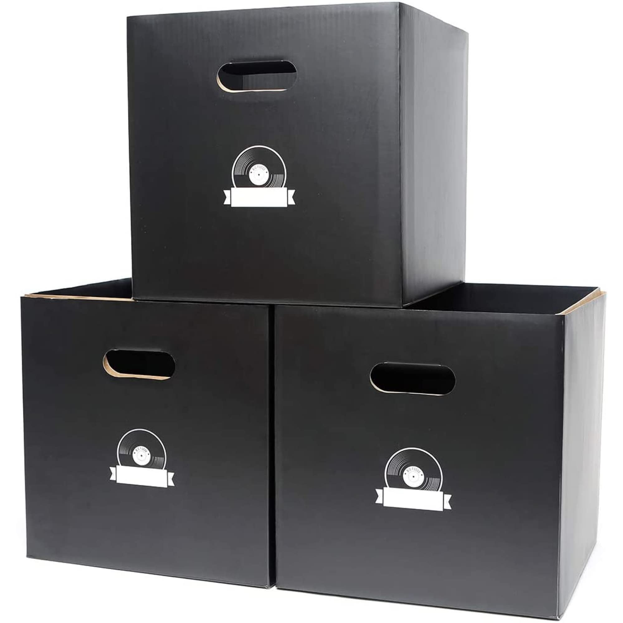 2 Contenitori Vinile 30,5 Cm Alavisxf - Nylon Pieghevoli, Coperchio, Fino A 180 Dischi - Foto 3