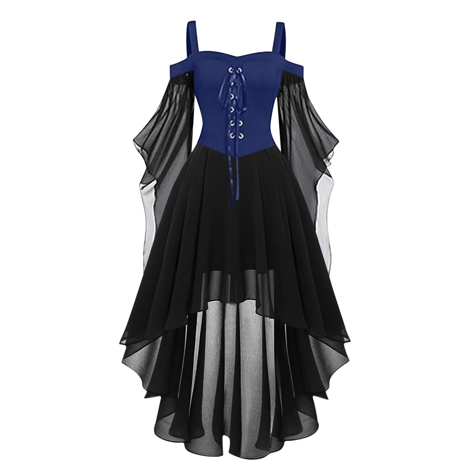 Halloween Costumes Victorian Witch Gothic Skeleton Plus Size Dresses Medieval Costume Ladies Evening Party Halloween Dress for Women Prom Cocktail Swing Vintage Elegant
