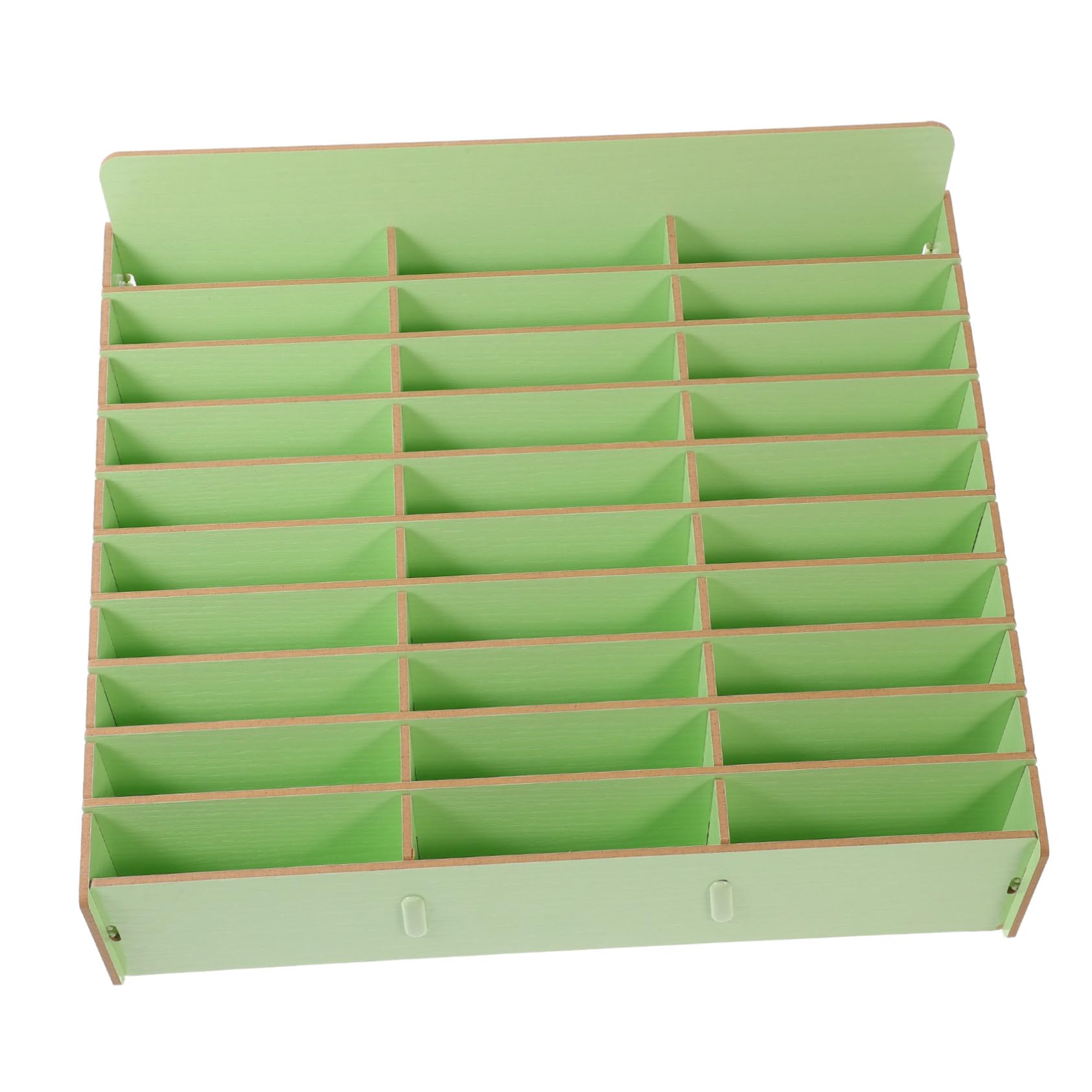 Porta Telefono Resistente Scrivania Scomparti Multipli in Legno Verde Organizer per Cellulare e Cavi Usb per Ufficio e Casa