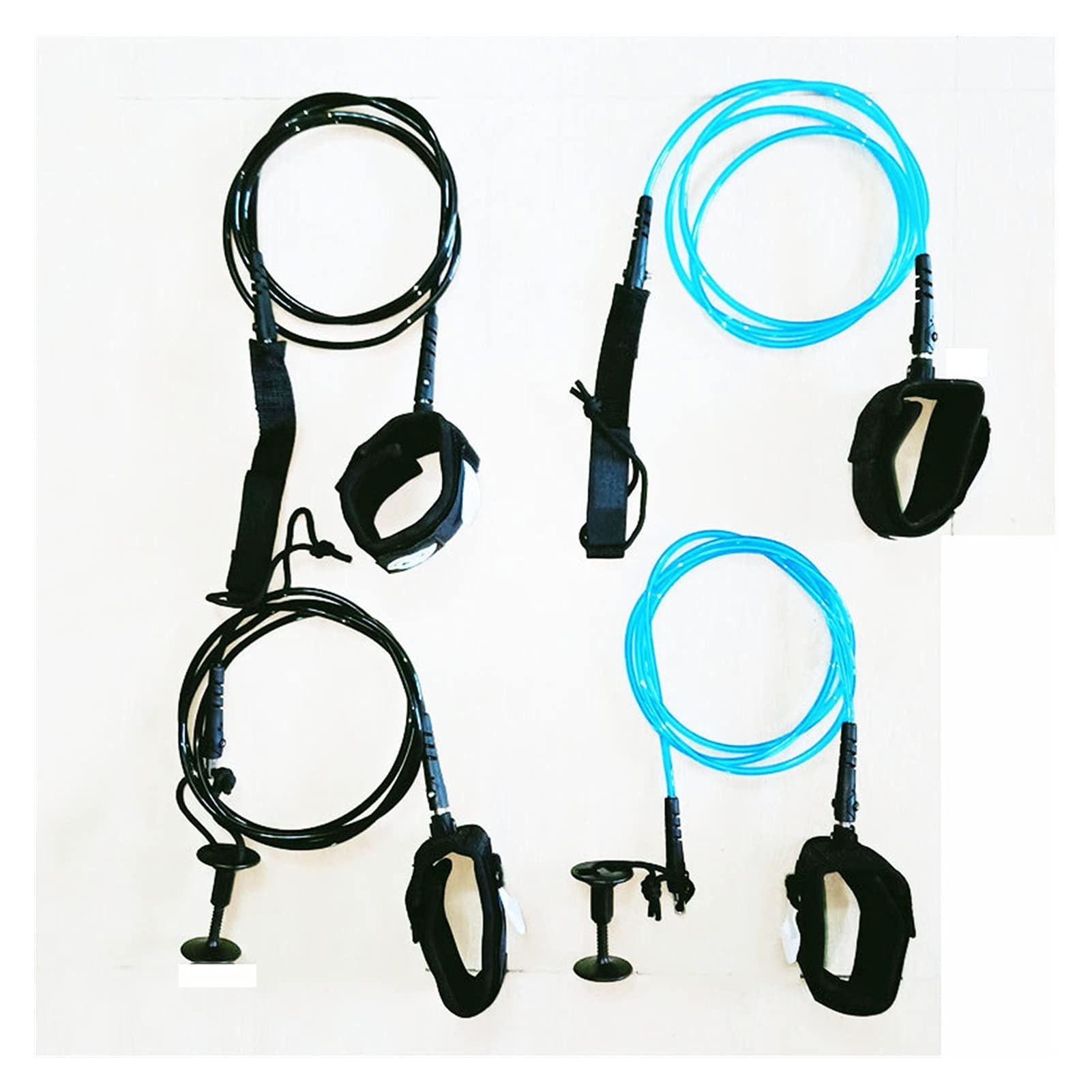 Surf Leine 6 Fuß Surfbrettleine TPU Doppelschwimmer Gerade Bein Seil Wasser Sport SUP SUP SUP SURF Leine Surfen Paddel Board SUP Leash. (Color : Black)