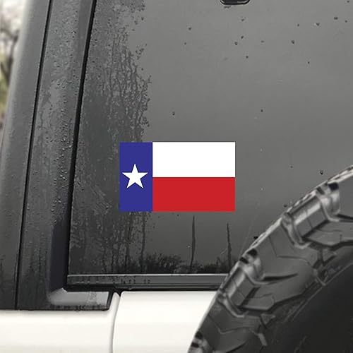 Miniatura 6 de Paquete de 2 calcomanías de la bandera del estado de Texas  5 x 3 pulgadas  Vinilo de alta calidad  PD349