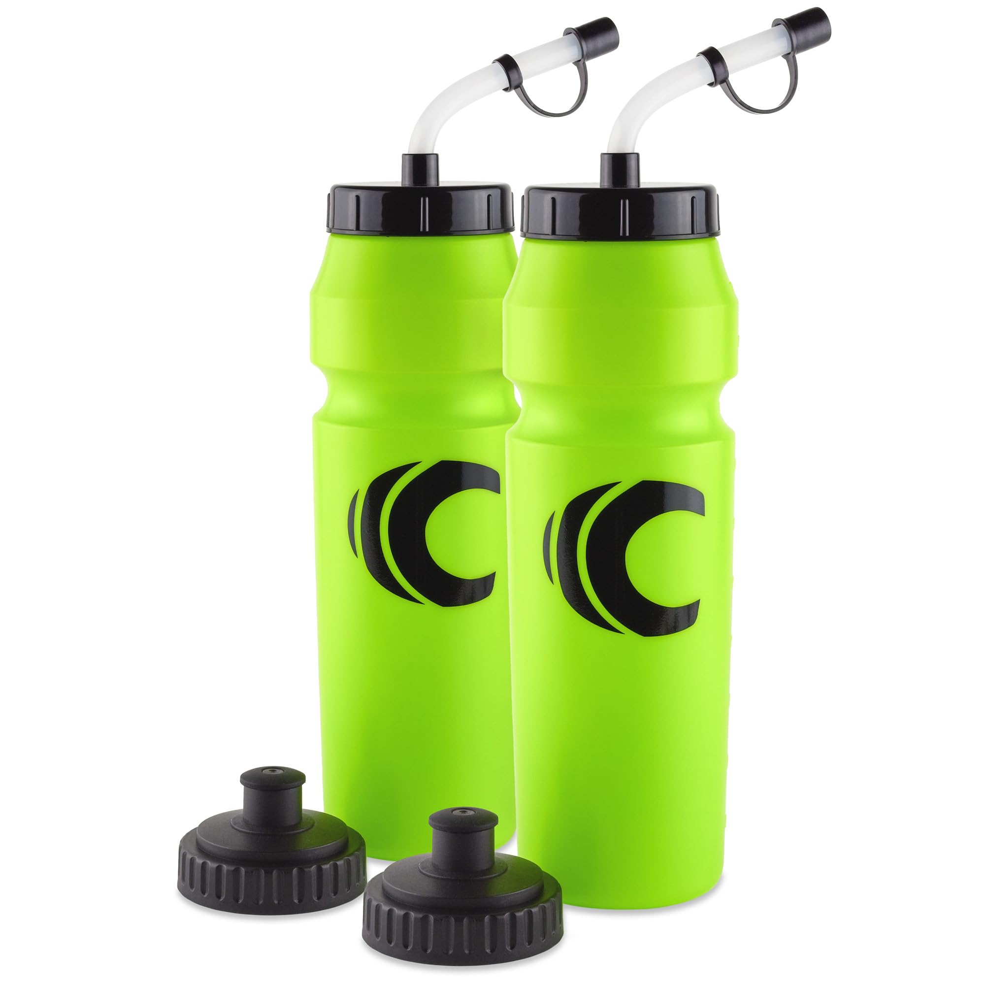 Cannon Sports 1 Liter Sports Water Bottle, BPA-Free, 34 Oz Capacity, Large Mouth, 2 lids (Straw and Squeeze), Great For Helmet Sports Such As Hockey, Lacrosse, Football, Boxing (Lime Green) โ image 1