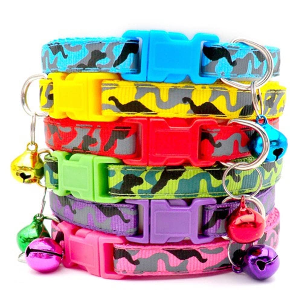 100 Piezas al por Mayor Collar de Perro con Campana Collar de Gato Collar de Gato Ajustable Collar de Nailon para Mascotas Productos para Mascotas accesorios-100Pcs_D