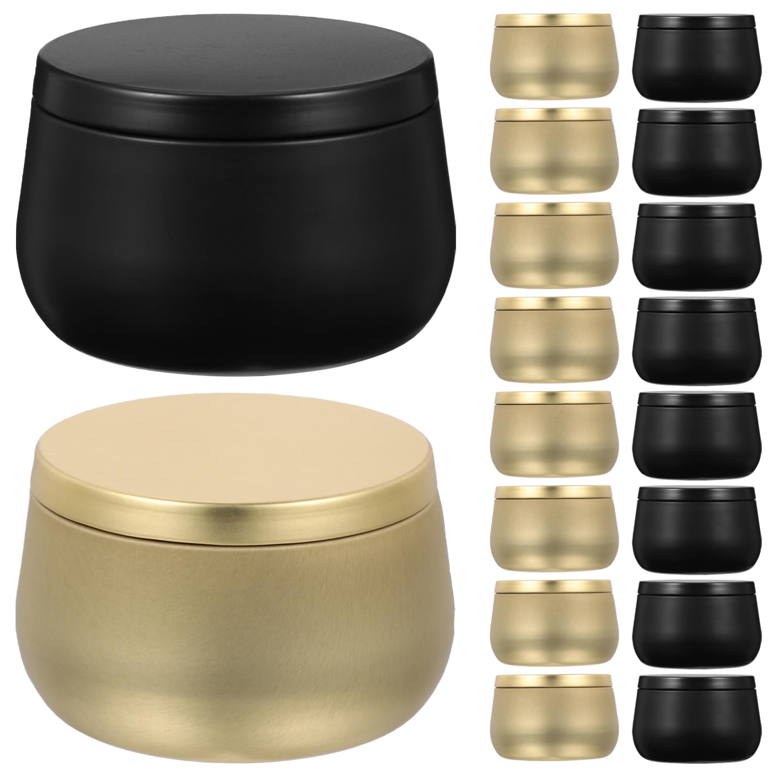 Housoutil 24pcs Candle Jars with Lids for Candle Making Tinplate Containers and Sealing Design for and Home Decor