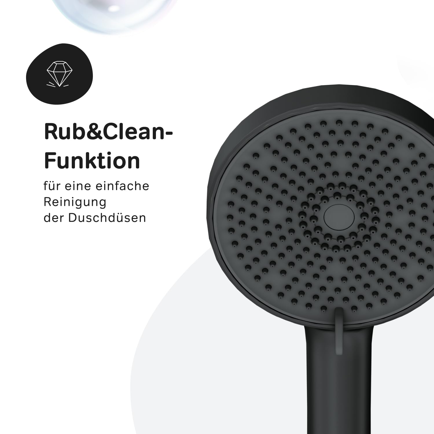 AM.PM Play – Duschsystem mit Thermostat | Duscharmatur Komplettset mit Regendusche & Handbrause | Höhenverstellbare Brausestange 5 Strahlarten | Air In & Duschkopf Antikalk | Rub&Clean | Schwarz Matt