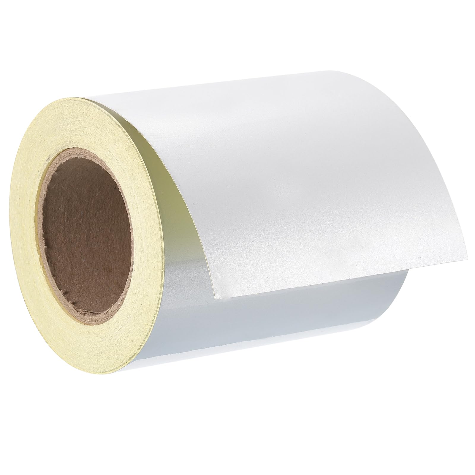 PATIKIL Cinta Reflectante Adhesiva, 45.7m x 15cm(L*A) Cinta de Seguridad Impermeable con Adhesivo de Alta Visibilidad Reflectante de Precaución para Camiones Coches Blanco