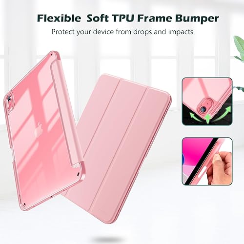 Vista 52 de ProCase Funda para iPad (A16) de 11ª generación de 11 pulgadas 2025/10ª generación de 10.9 pulgadas 2022 con soporte para lápices, funda híbrida Azul