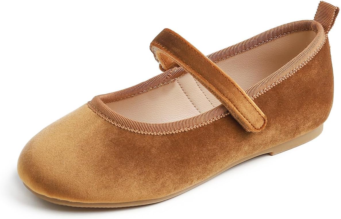 Camel Velvet Loop Maryjane