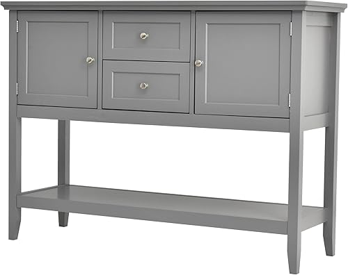 Vista 7 de LOKO Armario buffet con almacenamiento, mesa consola multifuncional con amplio espacio de almacenamiento, aparador con cajones para cocina, comedor