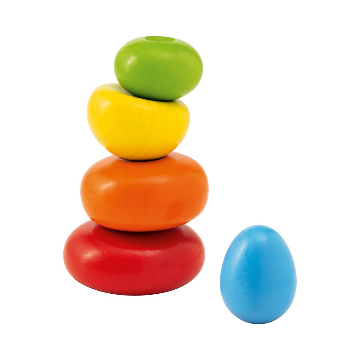 Selecta - Giocattolo da impilare “Wackelsteine”, in legno, 6 cm, 62009