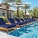 Codi Outdoor Lounge Chair Cushion, Chaise Cushions for Patio Furniture, Double Waterproof Fabric for Pool, 72 x 22.5 x 3.5 Inch 1PK Midnight Blue