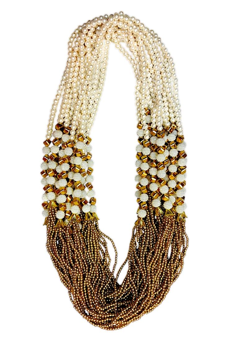 PATWA TRADERS Pack of 12 Swagat Mala for Baratis - Handmade with Pearl Beads (GOLDEN CREAM) (B0D2JDXXBT) Amazon Price History, Amazon Price Tracker