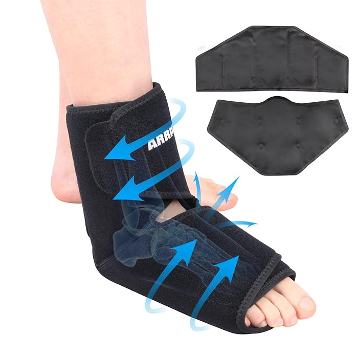 Buy Ankle Gel Ice Pack for Pain Relieve,Hot Cold Therapy Foot Ankle Ice Wrap for Sprained Ankle