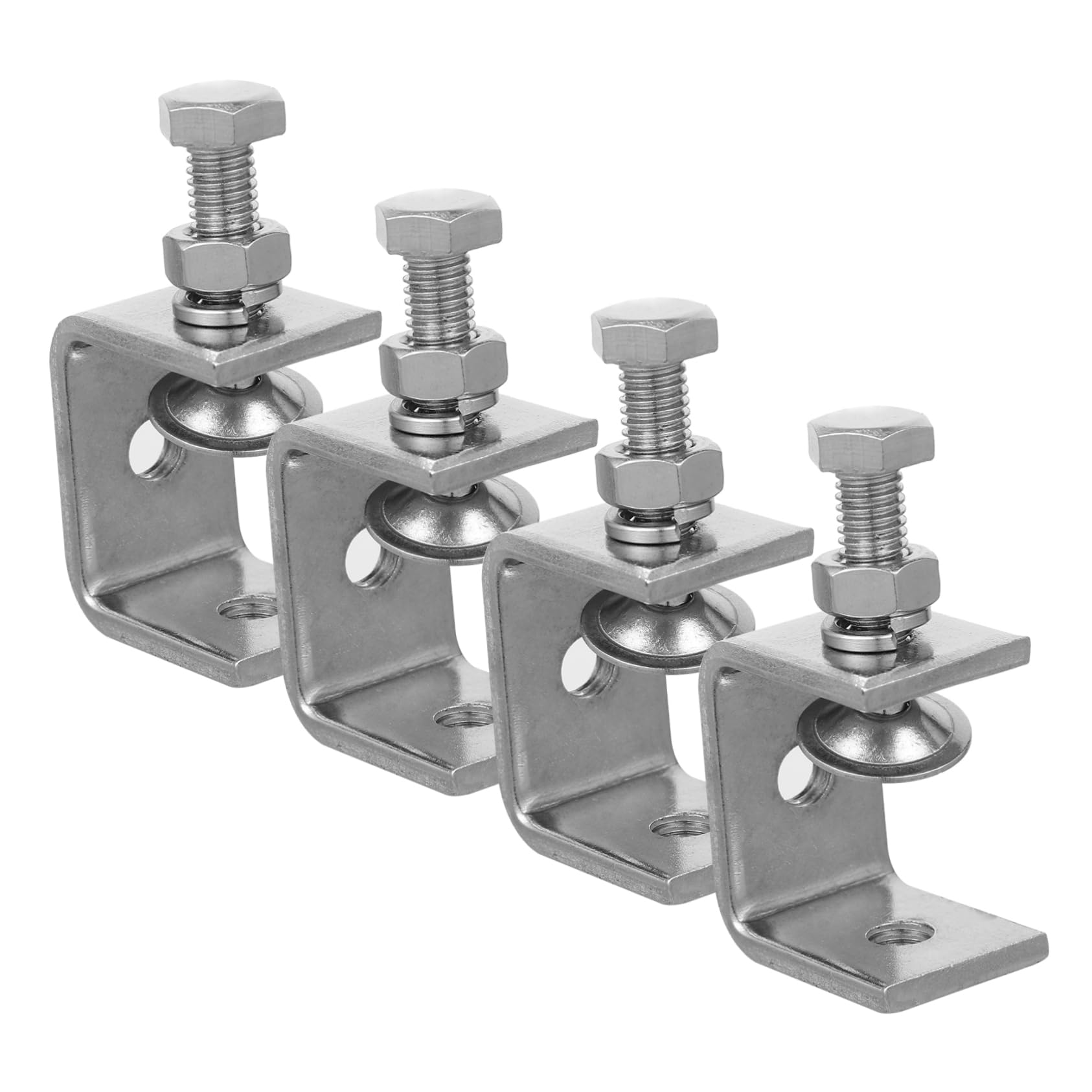 Cabilock Stainless Steel c Clamps 4pcs Set Bar Clamps for Woodworking Compact Design for Home Improvement