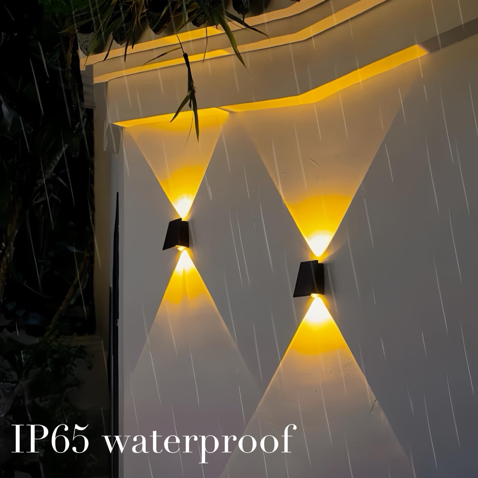 YOHAYO Solar Wall Light Outdoor Up Down Solar Lights for Outdoor Use 2 Lighting Modes Waterproof IP65 Solar Lights Warm White for Garden Patio Porch Yard Staircase Pack of 2 - Image 3
