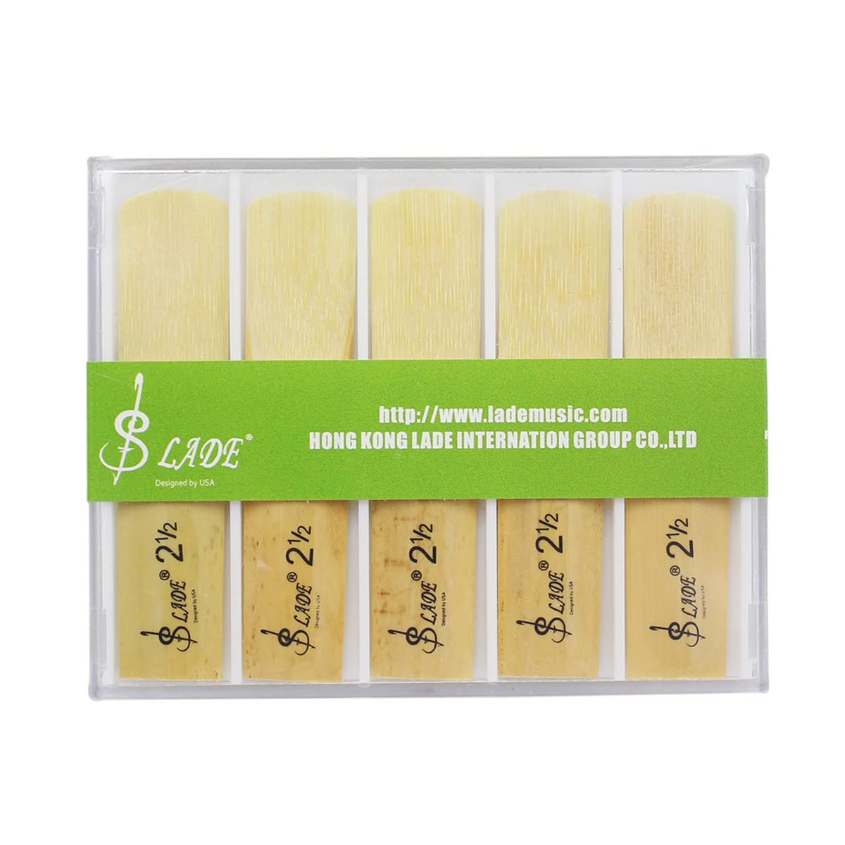 Alto Saxophone Reeds 2.5, Alto Sax Reeds Strength 2.5 for Alto Sax with Transparent Case, Box of 10