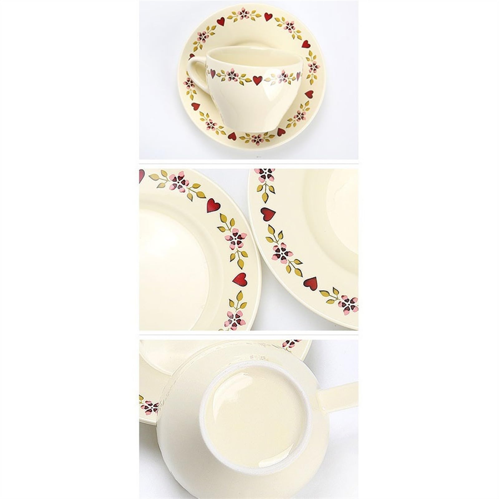 Exquisites Keramik-Teegeschirr-Set im rustikalen Stil, ideal für Nachmittagstee, Snacks, Frühstück und Kaffee.