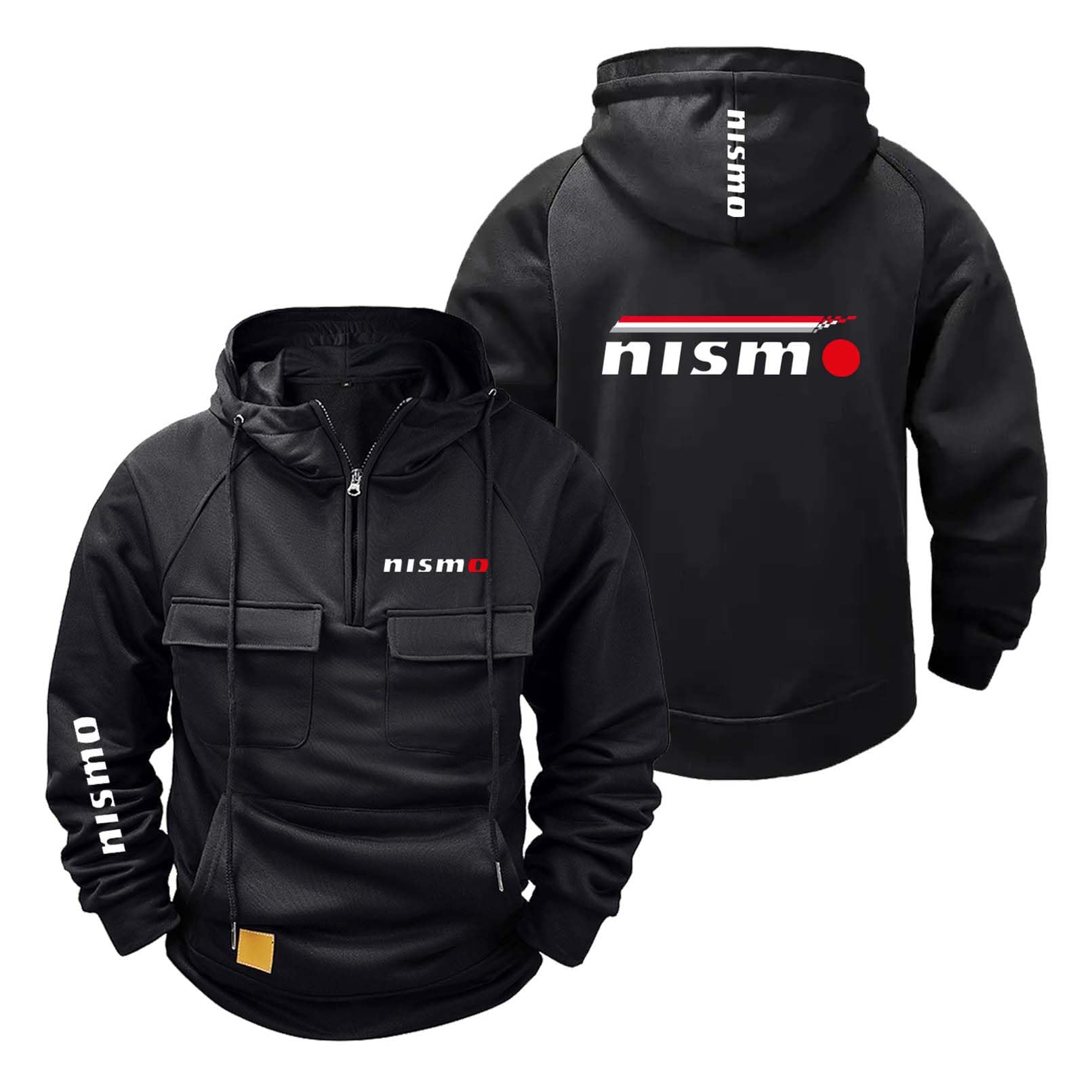 LPPALsjd Men Plain Hoodies Coats for N.i.s.m.o Workout Jackets with Pocket Pullover Tracksuit Long Sleeve Tops Hoody Printing Hooded Outwear Half Zip Sweatshirt-HeiSe||s