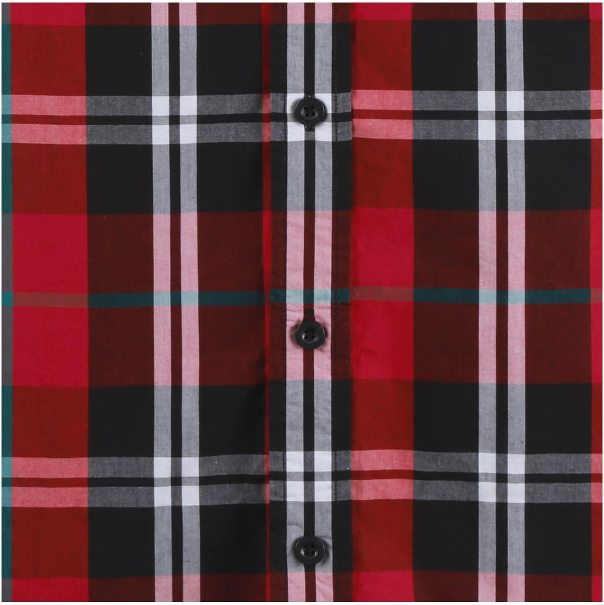 Men's Button Down Plaid Short Sleeve Work Casual Western Dress Shirt - Image 3