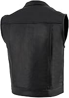 Vista 41 de Milwaukee Leather Chaleco de cuero premium para motociclista estilo club para hombre LKM SH