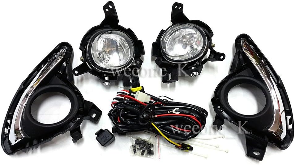 K1AutoParts Spot Fog Light Lamp Kit For Mazda 2 Mazda2 Hatchback Demio 2014 2015