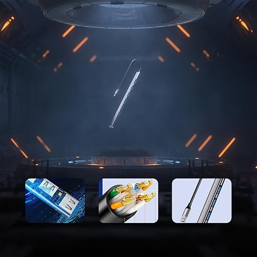 Miniatura 6 de Concentrador USB 3.0, SNLLMZI Aluminio USB 3.0 7 Puertos Hub Expander, Hub de datos portátil ultra delgado para MacBook, laptop, PC, Mac Pro, Mac