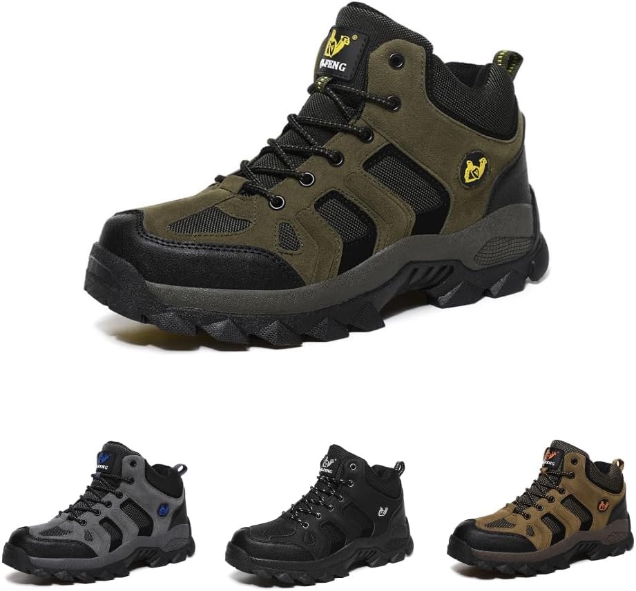 ZDLJYL Men's Snow Boots Lightweight Anti-Slip Winter Boots Fur Lined Anti-slip Cold Weather Shoes Hiking Boots