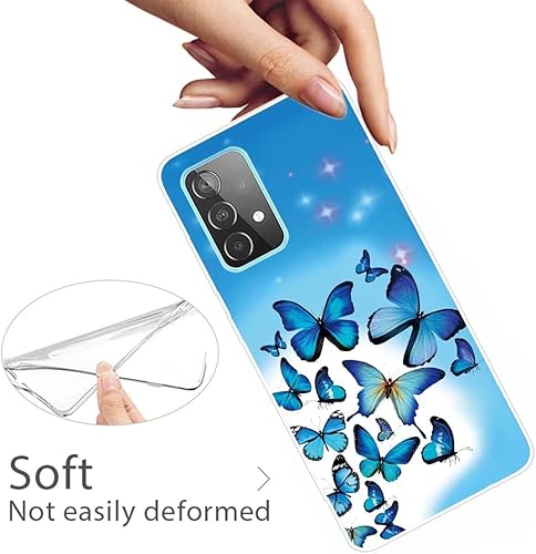 Miniatura 2 de Funda compatible con Samsung Galaxy A32 5G, ultrafina, antigolpes, TPU de silicona, pintada, resistente a los arañazos, 1 protector de pantalla,