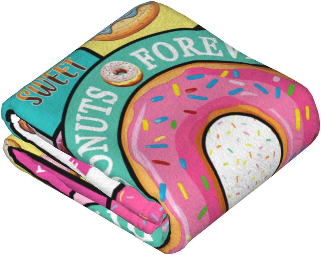 Donut Throw Blanket Baking Food Blankets Gifts Stuff Decor Lightweight Fleece Plush Flannel for Lover Women Girls 40"x50" - Image 5