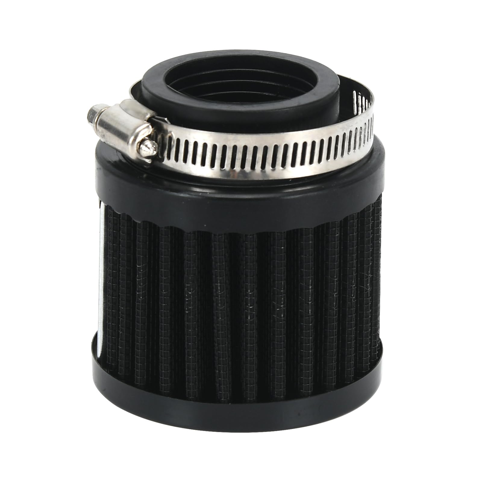 PTNHZ Universal Black Neck 1.5" 38mm Car High Flow Cold Air Intake Air Filter Power Intake Air Inlet System Air Cleaner