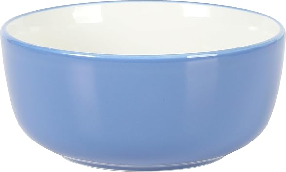Sur La Table Kitchen Essentials Two-Tone Porcelain Dinnerware Plates and Bowls Set - Blue/White, Service for 4 (16pcs)