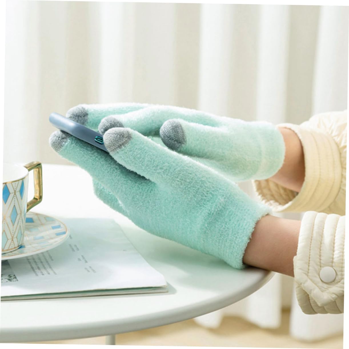 NOLITOY 2pairs Moisturizing Touch Screen Gloves Women Light Gloves Hand Caring Tool for Dry Cracked Hands Cover