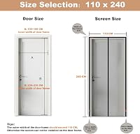 CWEEN CLU Mágneses Szúnyogháló Ajtóra 110x240 cm Fúrás Nélkül 5