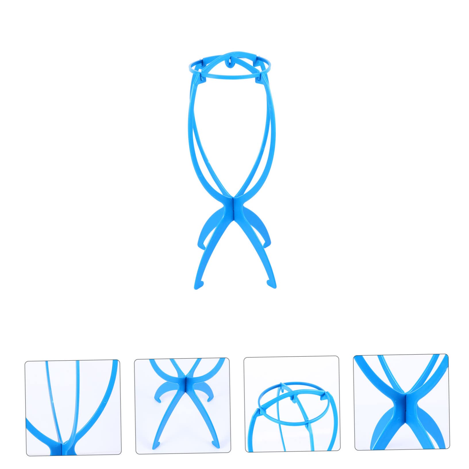 PartyKindom 6Pcs Durable Wig Stand Wig Holder for Storage Display Lightweight and Design for Quick Drying Space Saving for All Wig