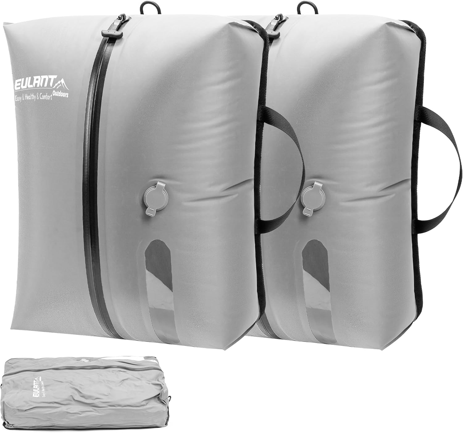 EULANT Réutilisable Sac Compression Sous Vide pour Voyage,TPU Sac de Compression avec IP67 D'étanchéité Zip,Imperméables Sac Voyage Sous Vide Cubes D'emballage Etanches pour Valise Bagage Sac à Dos