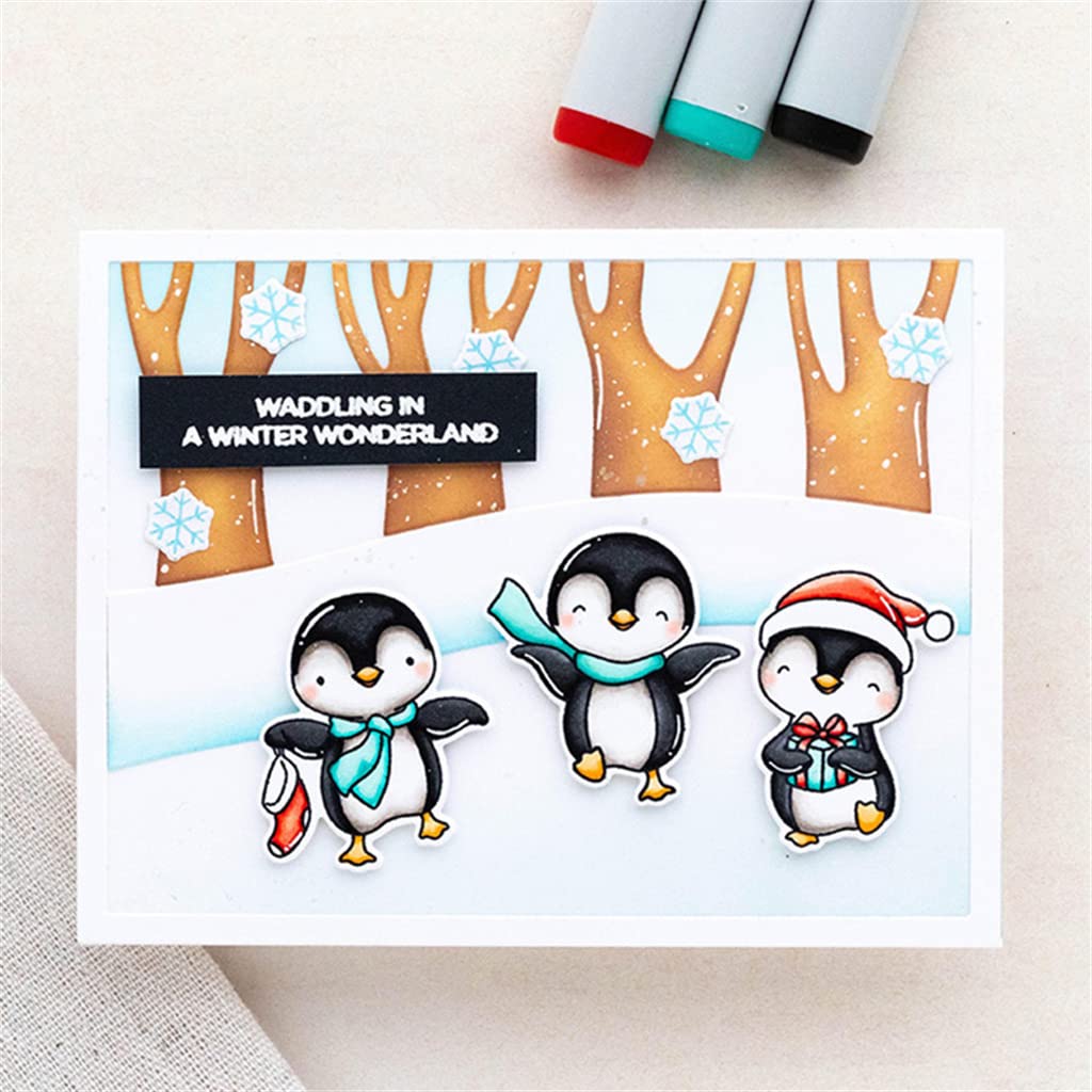 Sredwtk Pinguin Stempelset - DIY Stempel & Schablonen Für Karten