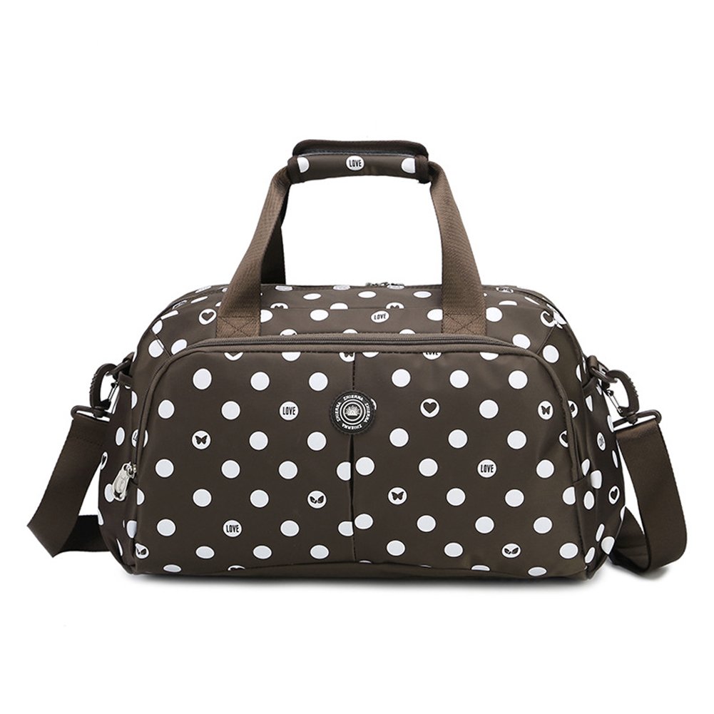 Bolso de mano con lunares marrón elegante para regalar 8