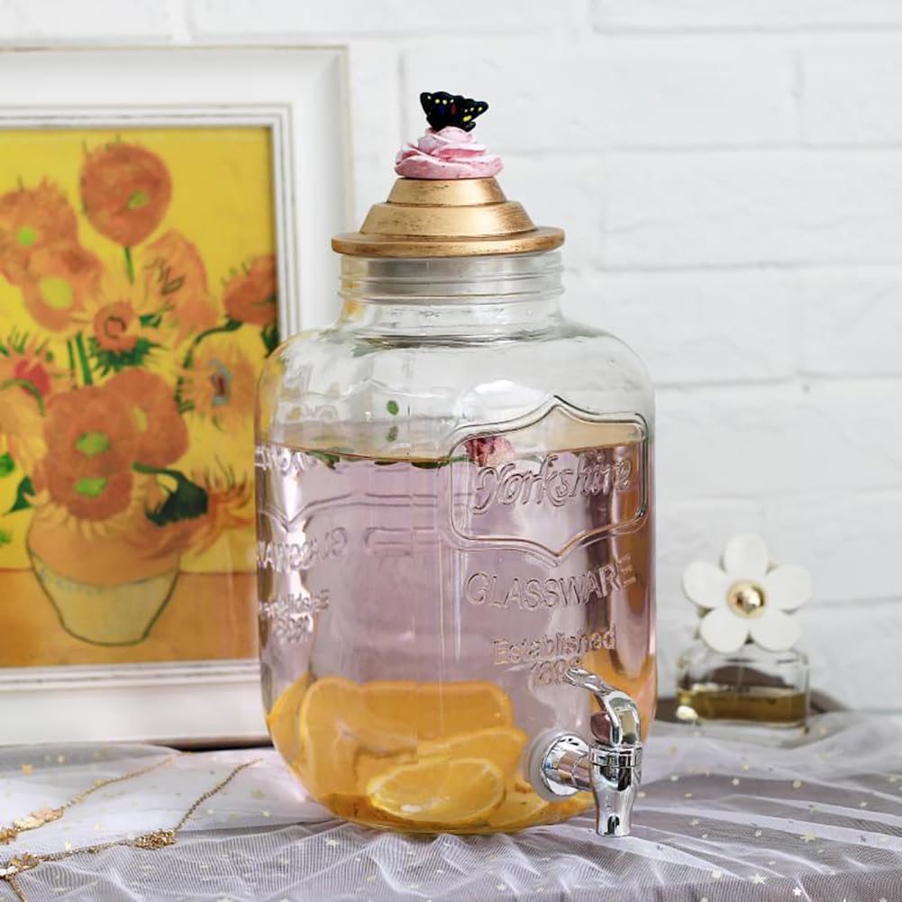 Amazon.co.jp: ガラス製飲料ディスペンサー|5L 大容量ジュース