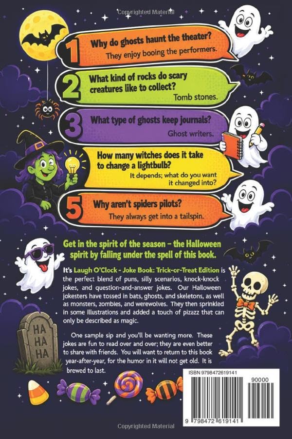 It's Laugh O'Clock Joke Book - Trick or Treat Edition: Halloween Fun for Boys and Girls Age 6, 7, 8, 9, 10, 11 - Spooky Gift for Kids and Family (Halloween Books for Kids) image 3