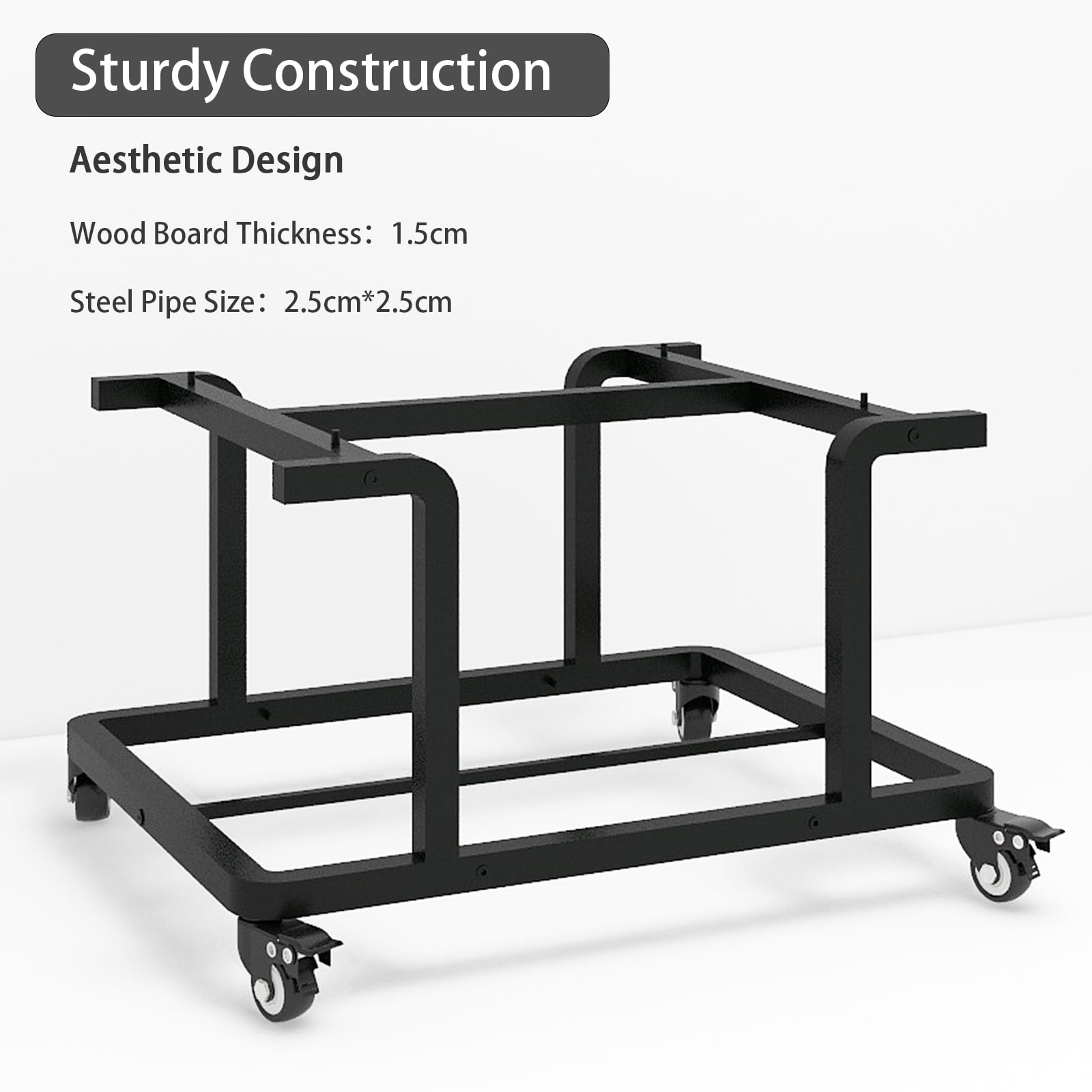 PUNCIA Supporto per stampante laser a 2 livelli con ripiano portaoggetti Supporto per fotocopiatrice mobile